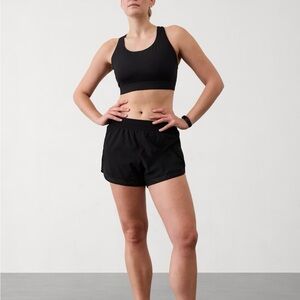 Athleta MESH RACER RUN MID RISE 4 SHORT Size M Black